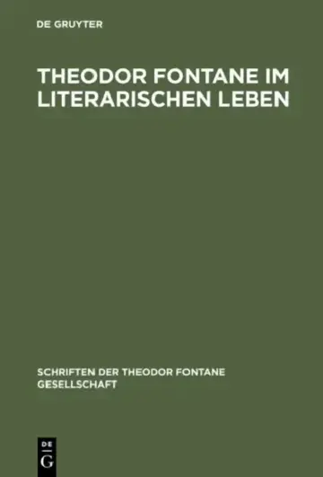 Cover of Theodor Fontane im literarischen Leben