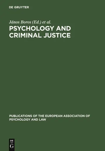 Cover of Psychology and Criminal Justice