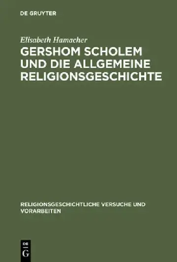 Cover of Gershom Scholem Und Die Allgemeine Religionsgeschichte