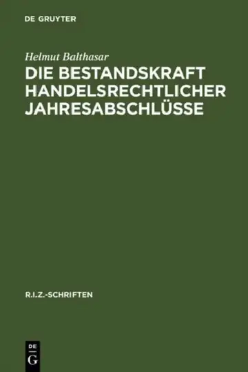 Cover of Die Bestandskraft handelsrechtlicher Jahresabschlüsse