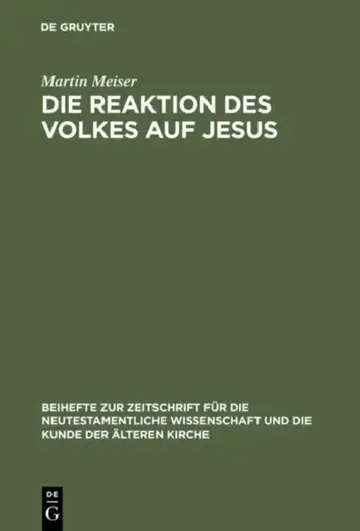 Cover of Die Reaktion Des Volkes Auf Jesus