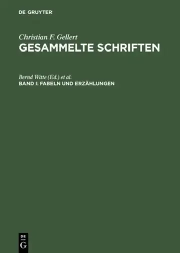 Cover of Gesammelte Schriften, Bd I, Fabeln und Erzählungen