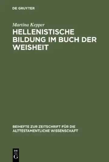 Cover of Hellenistische Bildung im Buch der Weisheit