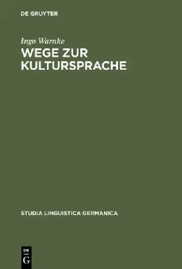 Cover of Wege zur Kultursprache