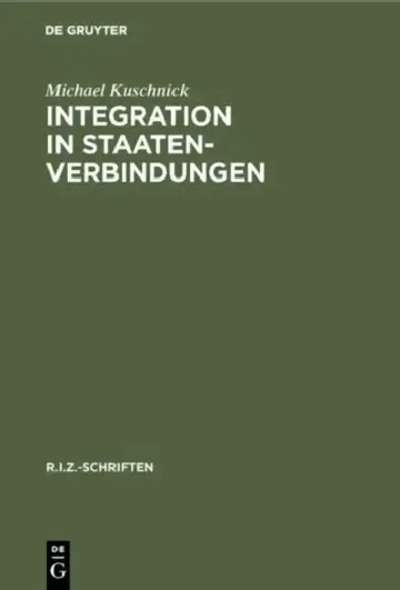 Cover of Integration in Staatenverbindungen
