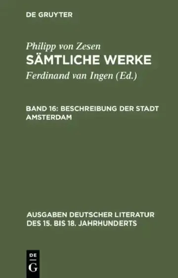 Cover of Beschreibung der Stadt Amsterdam