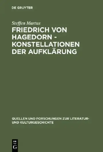 Cover of Friedrich Von Hagedorn - Konstellationen Der Aufklärung