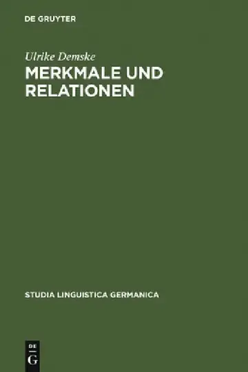Cover of Merkmale und Relationen