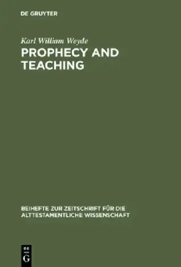 Cover of Prophecy and Teaching