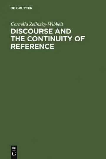 Cover of Discourse and the Continuity of Reference