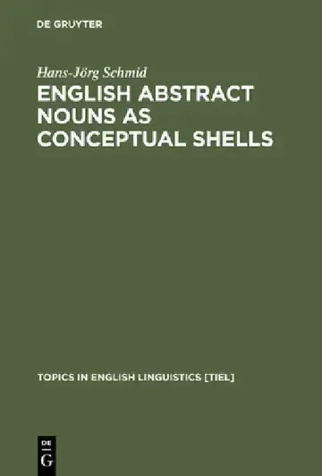 Cover of English Abstract Nouns as Conceptual Shells
