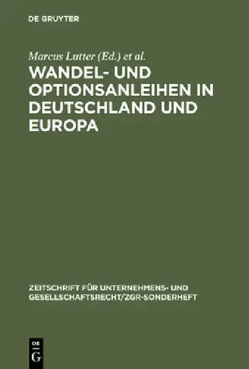 Cover of Wandel- Und Optionsanleihen in Deutschland Und Europa