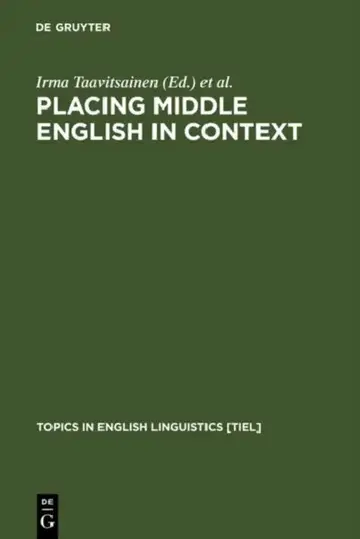 Cover of Placing Middle English in Context