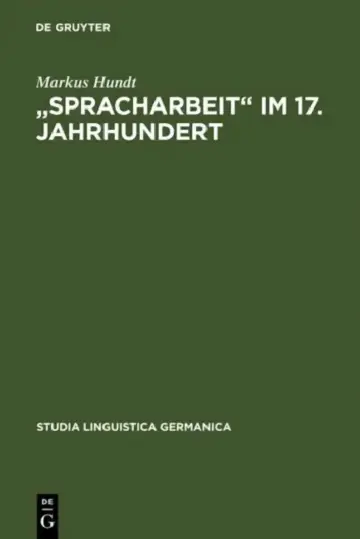 Cover of "Spracharbeit" im 17. Jahrhundert
