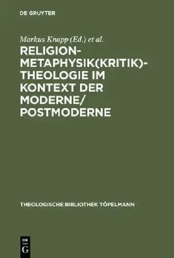 Cover of Religion-Metaphysik(kritik)-Theologie im Kontext der Moderne/Postmoderne