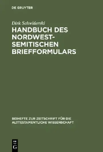 Cover of Handbuch des nordwestsemitischen Briefformulars