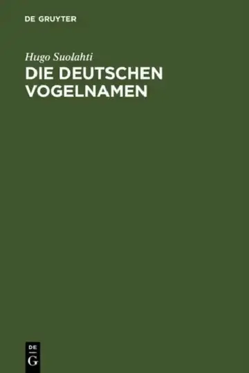 Cover of Die Deutschen Vogelnamen