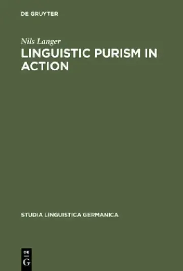 Cover of Linguistic Purism in Action