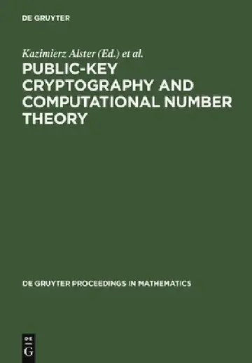 Cover of Public-Key Cryptography and Computational Number Theory