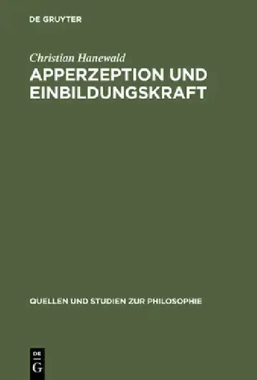 Cover of Apperzeption und Einbildungskraft