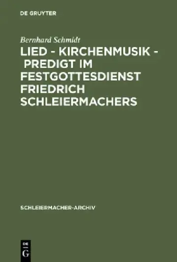 Cover of Lied - Kirchenmusik - Predigt Im Festgottesdienst Friedrich Schleiermachers