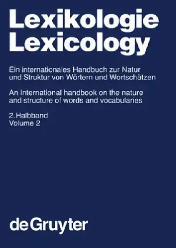 Cover of Lexikologie / Lexicology. 2. Halbband