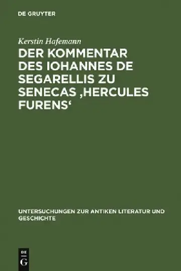 Cover of Der Kommentar Des Iohannes de Segarellis Zu Senecas 'Hercules Furens'