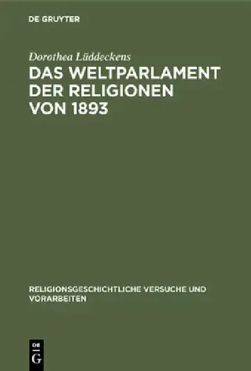 Cover of Das Weltparlament der Religionen von 1893