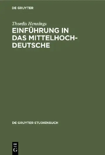 Cover of Einführung in Das Mittelhochdeutsche