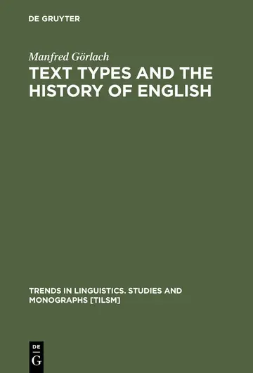 Cover of Text Types and the History of English