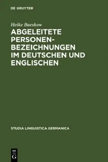 Cover of Abgeleitete Personenbezeichnungen im Deutschen und Englischen