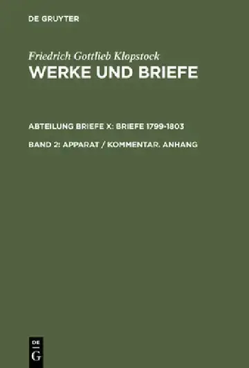 Cover of Apparat / Kommentar. Anhang