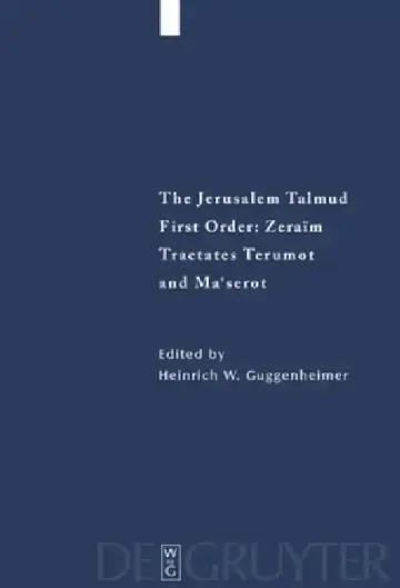 Cover of Tractates Terumot and Ma'serot