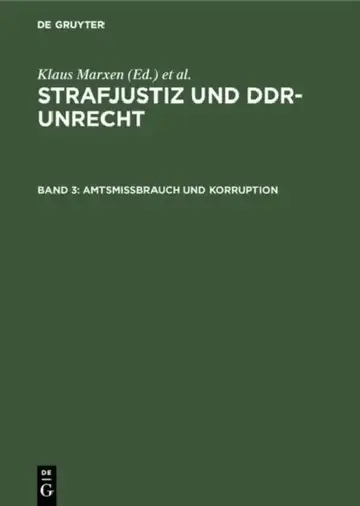 Cover of Amtsmissbrauch und Korruption