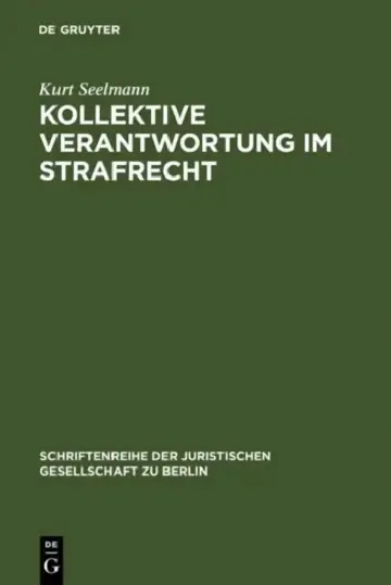 Cover of Kollektive Verantwortung im Strafrecht