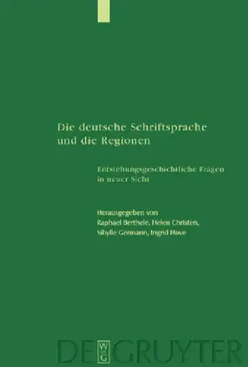 Cover of Die Deutsche Schriftsprache Und Die Regionen