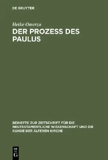Cover of Der Prozeß des Paulus