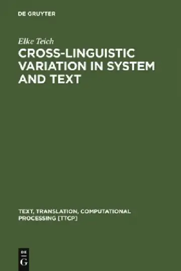 Cover of Cross-Linguistic Variation in System and Text