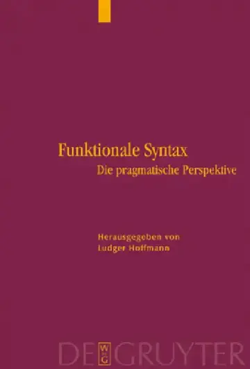 Cover of Funktionale Syntax