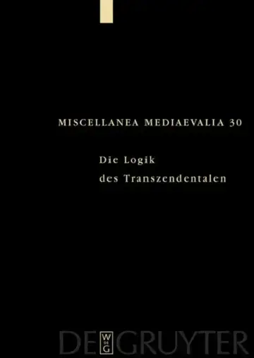 Cover of Die Logik des Transzendentalen