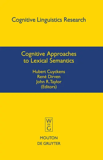 Cover of Cognitive Approaches to Lexical Semantics