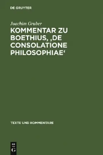 Cover of Kommentar Zu Boethius, 'de Consolatione Philosophiae'