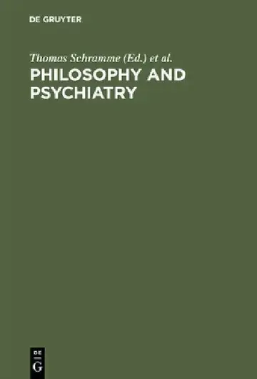 Cover of Philosophy and Psychiatry