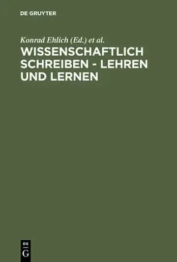 Cover of Wissenschaftlich Schreiben - Lehren Und Lernen