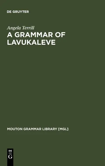 Cover of A Grammar of Lavukaleve