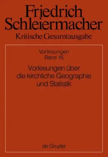 Cover of Vorlesungen Uber Die Kirchliche Geographie Und Statistik