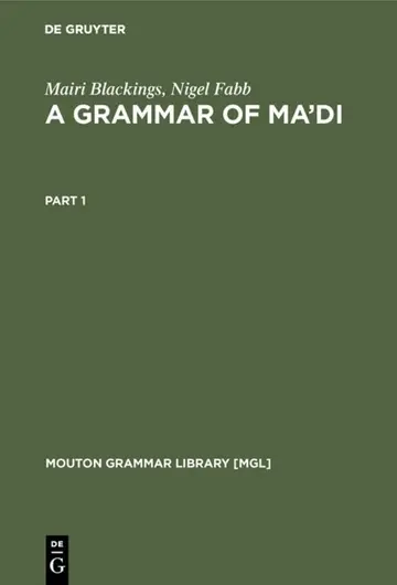 Cover of A Grammar of Ma'di