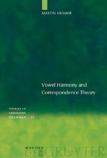 Cover of Vowel Harmony and Correspondence Theory