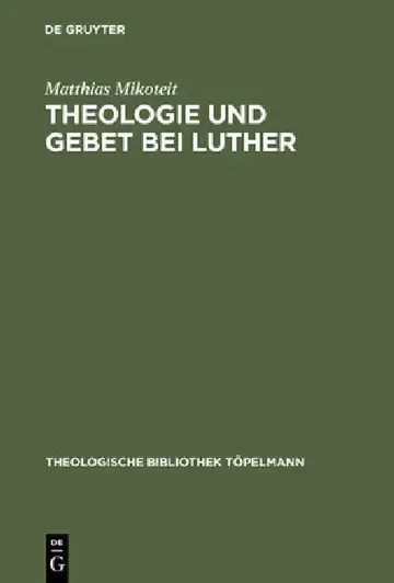 Cover of Theologie und Gebet bei Luther