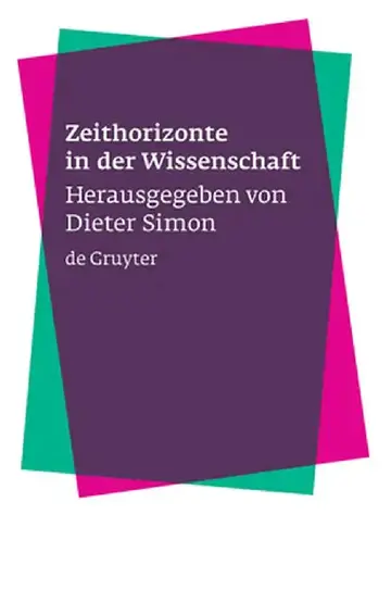 Cover of Zeithorizonte in Der Wissenschaft